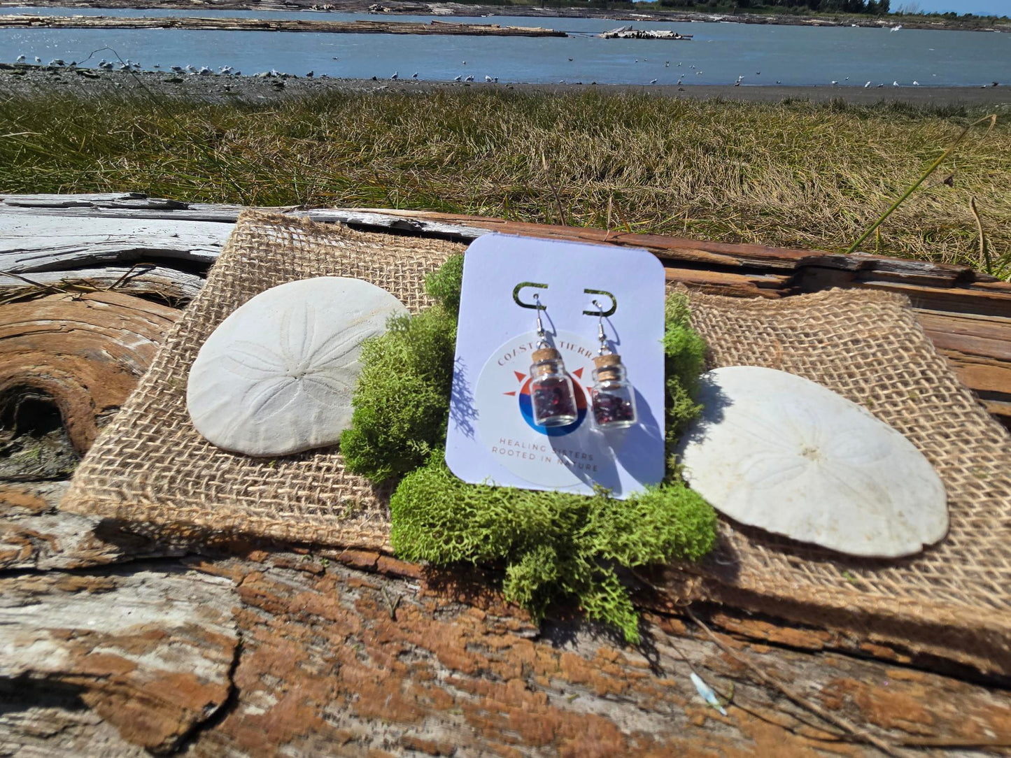 Coastal Tierra Kin "Rocks in a Bottle" Earrings