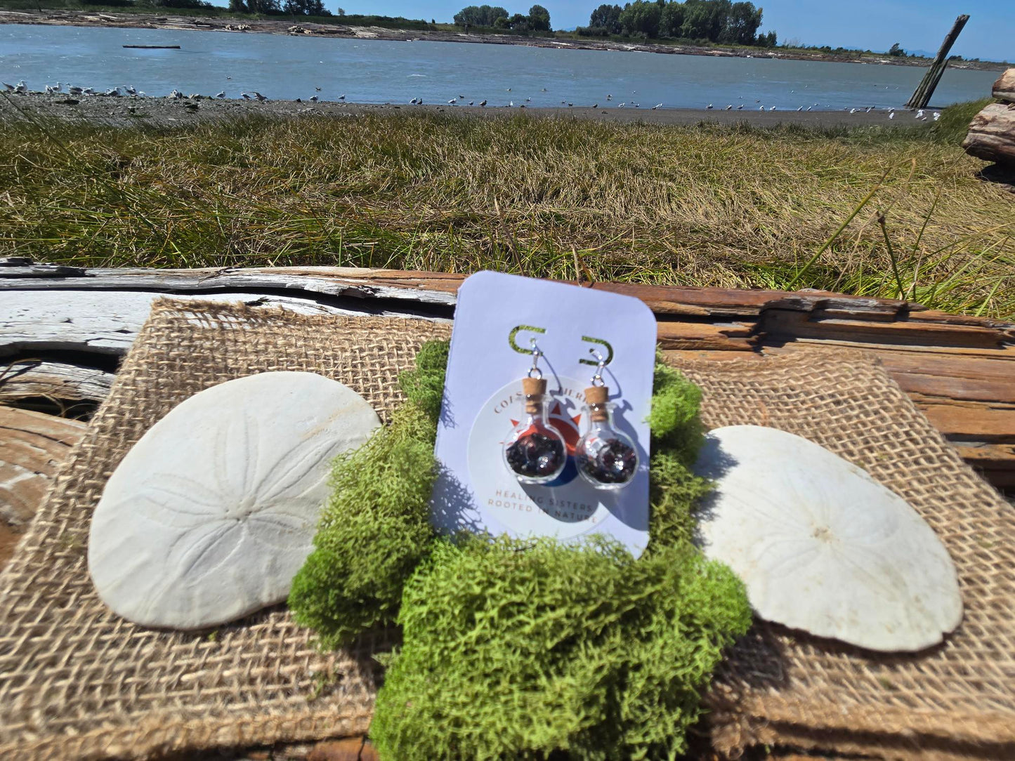 Coastal Tierra Kin "Rocks in a Bottle" Earrings