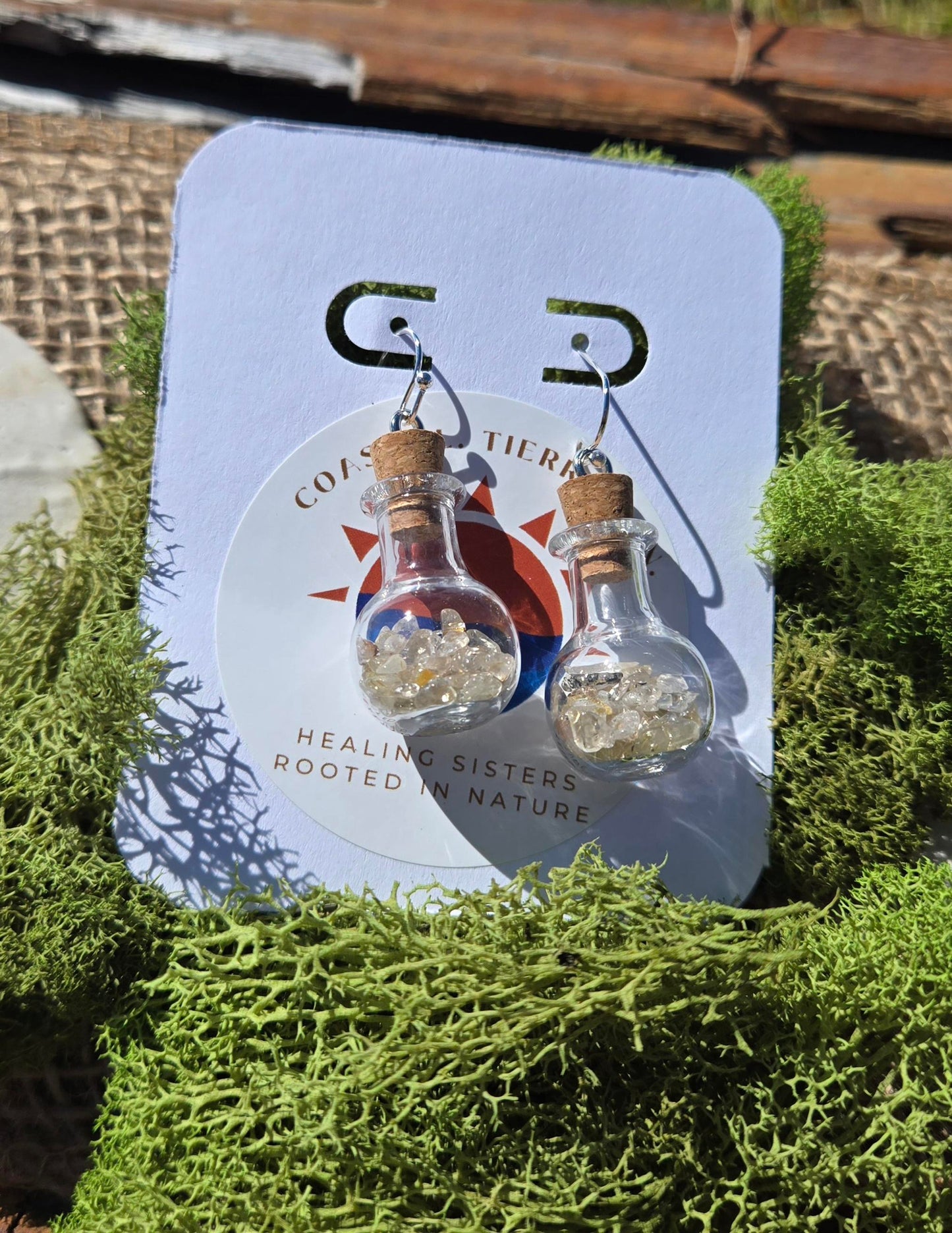 Coastal Tierra Kin "Rocks in a Bottle" Earrings