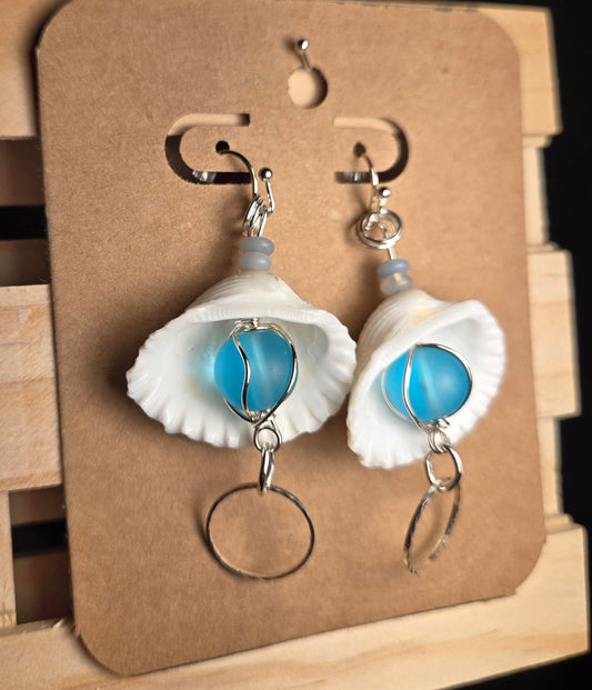 Seaglass Silver Ring Bells