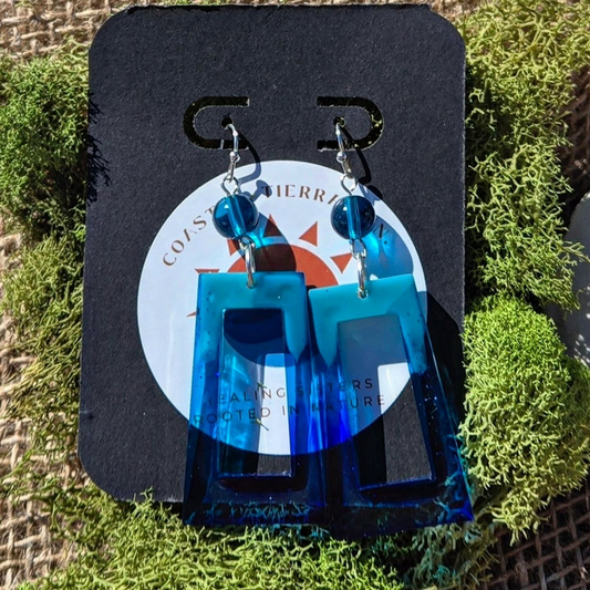 Coastal Tierra Kin "Coastal Calm" Resin Earrings